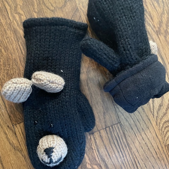 Bear mittens, warm, micro-fleece lined. “Barely” worn. - Picture 2 of 2